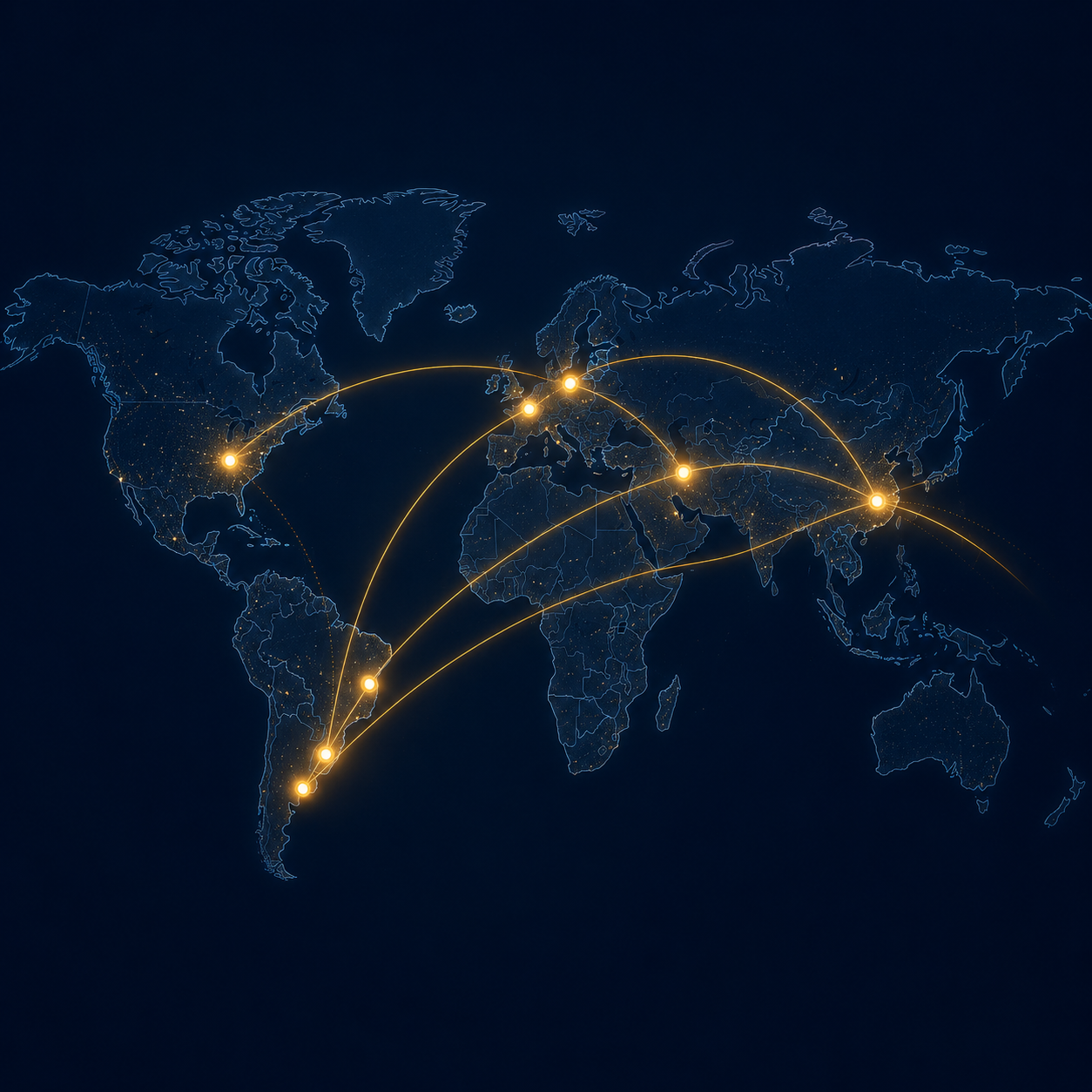 Red global de comercio exterior conectando Argentina con el mundo